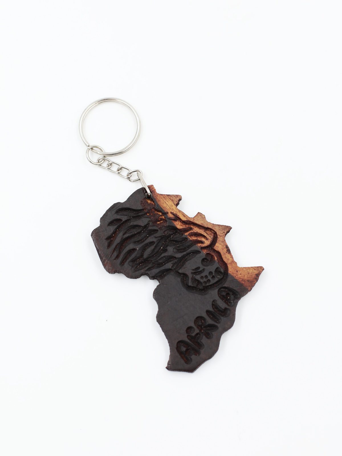 drewniany breloczek brelok lew zwierze afryka