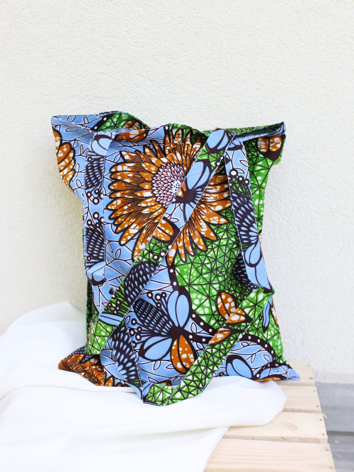 Torba w kwiaty z batiku afryka Senegal na zakupy zakupowa torebka