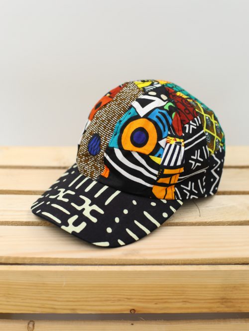 czapka z daszkiem afryka Senegal batik kolorowa wzory