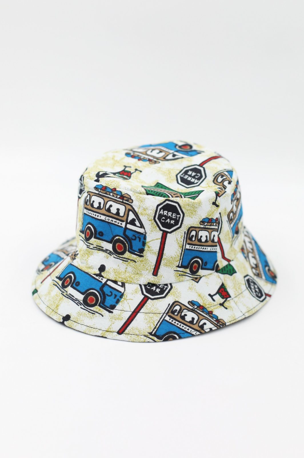 kapelusz batik kolorowy bucket hat we wzory afryka samochód dla dziecka dziecięcy